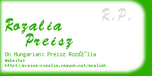 rozalia preisz business card